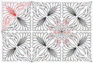 Rapid Fire Hunter's Star Quilting pattern - Delphine, digitised longarm quilting design from www.houseofcreations.biz