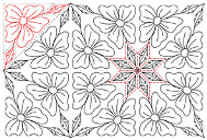 Rapid Fire Hunter's Star Quilting pattern - Wildflower