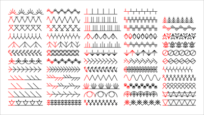 crazy quilting stitches - digitised longarm quilting design at www.houseofcreations.biz
