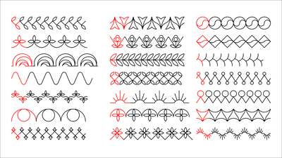 crazy quilting stitches - digitised longarm quilting design from www.houseofcreations.biz