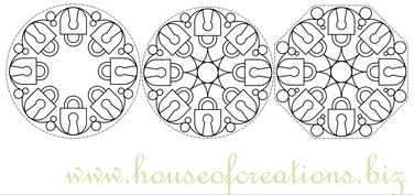 Padlocks wreath, circle and oct b